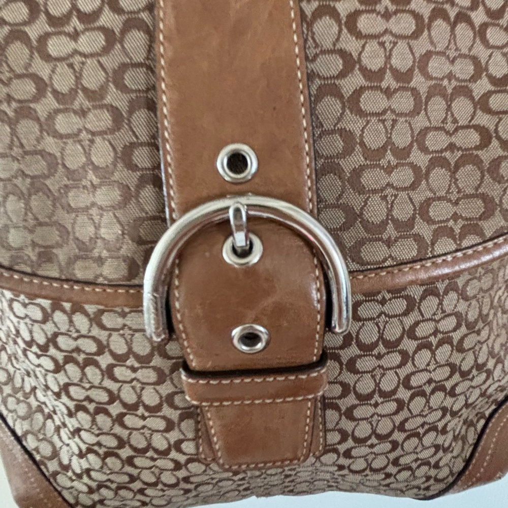 Coach VINTAGE 2004 (6376) SoHo Mini C Signature Brown/Tan Shoulder Bag VGUC - Picture 14 of 16